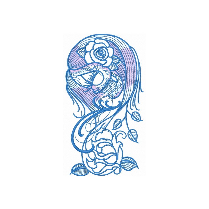 Dead beauty 3 embroidery design - Embroidery Design