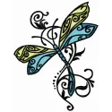 Fancy dragonfly 3 embroidery design showcasing a beautifully stitched dragonfly motif for creative projects.