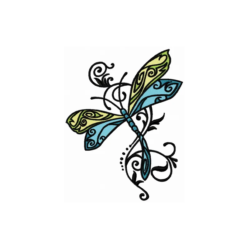 Fancy dragonfly 3 embroidery design showcasing a beautifully stitched dragonfly motif for creative projects.