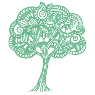 Fancy tree embroidery design - Embroidery Design