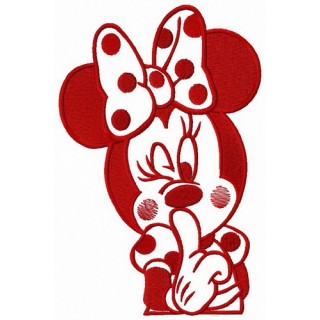 Romantic Minnie Mouse embroidery design - Embroidery Design