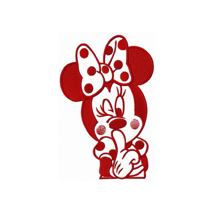 Romantic Minnie Mouse embroidery design - Embroidery Design