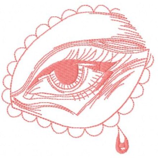 Pink eye embroidery design - Embroidery Design