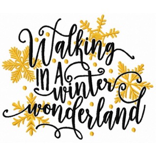 Walking in a winter wonderland embroidery design - Embroidery Design