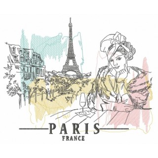 French coquette 3 embroidery design - Embroidery Design