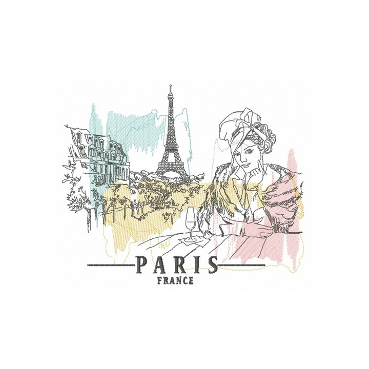 French coquette 3 embroidery design - Embroidery Design