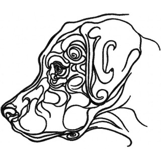 Black labrador embroidery design - Embroidery Design