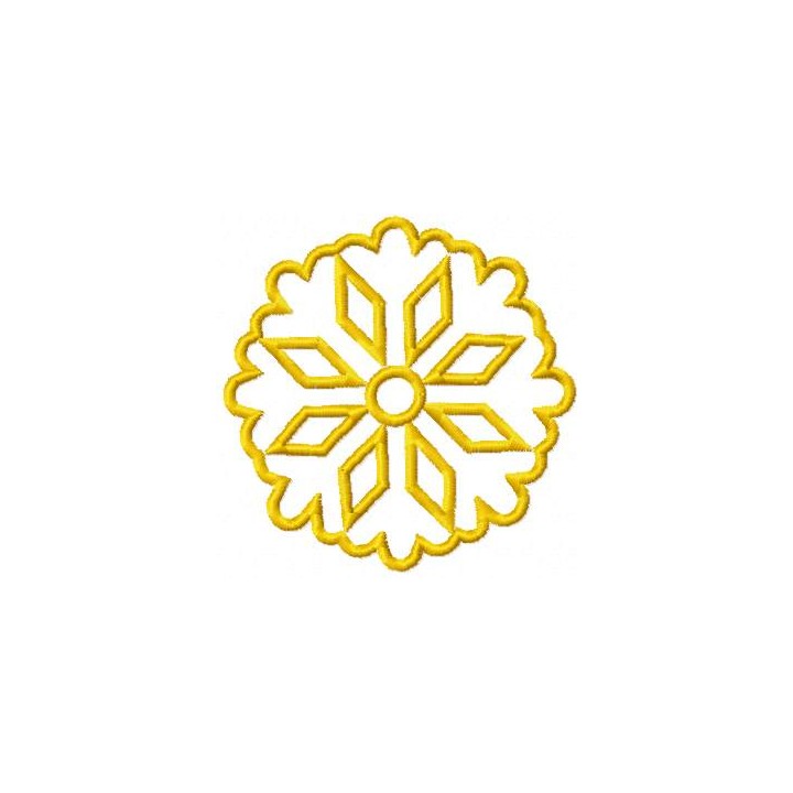 Gold snowfale 4 embroidery design - Embroidery Design