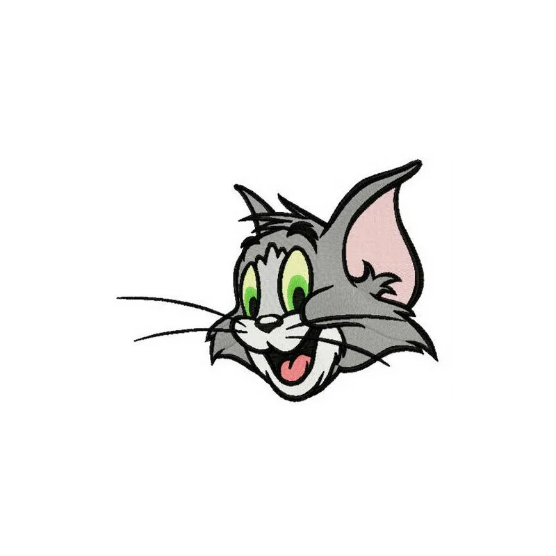 Tom muzzle embroidery design showcasing a playful character from the Tom and Jerry collection.