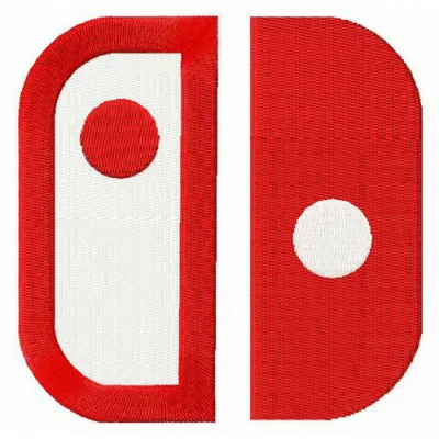 Embroidery design featuring an alternative logo for Nintendo Switch, perfect for gaming-themed projects.