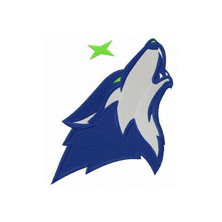 Crunch the Wolf embroidery design - Embroidery Design