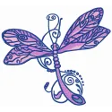 Preview of a fancy dragonfly embroidery design, showcasing intricate stitching patterns for creative projects.