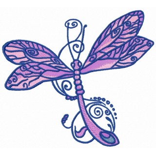 Fancy dragonfly embroidery design - Embroidery Design