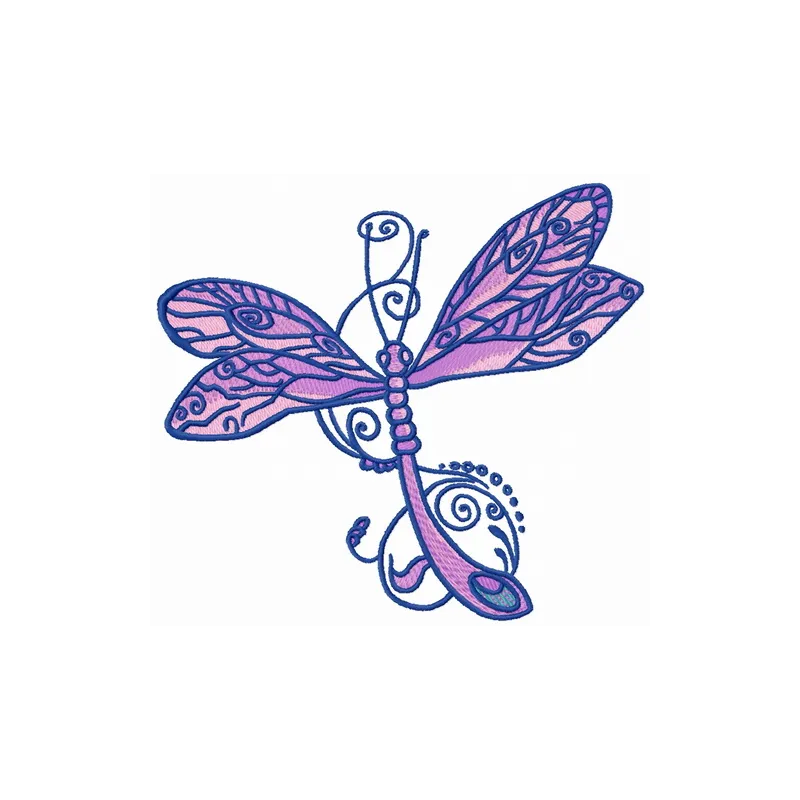 Preview of a fancy dragonfly embroidery design, showcasing intricate stitching patterns for creative projects.