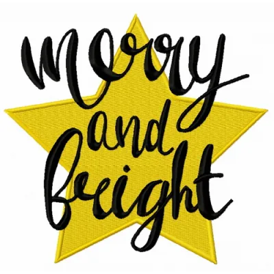 Merry and bright embroidery design showcasing romantic love quotes, ideal for stitching on pillows and hoodies.