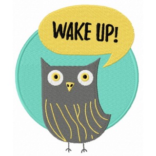Wake up embroidery design - Embroidery Design