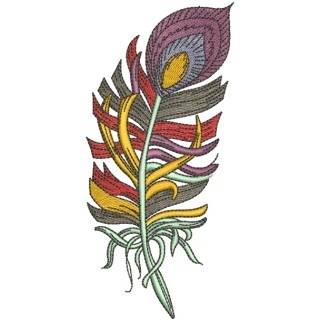Rainbow feather 2 embroidery design - Embroidery Design