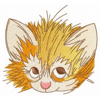 Cunning kitten's muzzle embroidery design - Embroidery Design