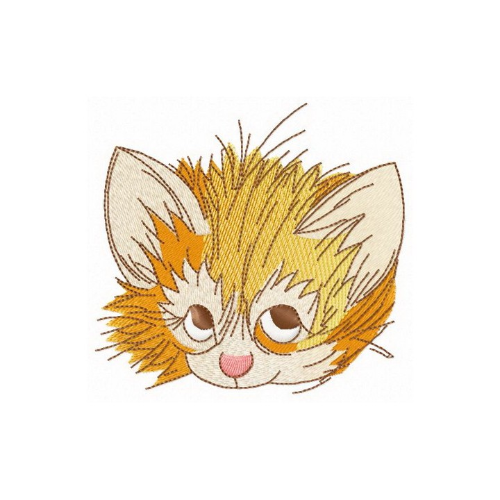 Cunning kitten's muzzle embroidery design - Embroidery Design