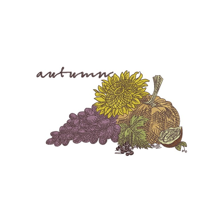 Autumn gifts embroidery design - Embroidery Design