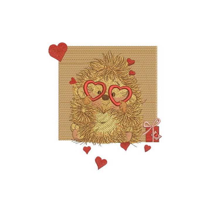 My prickly Valentine embroidery design - Embroidery Design