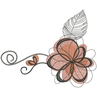 Simple flower 2 embroidery design - Embroidery Design