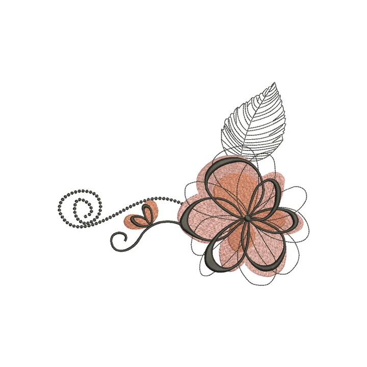 Simple flower 2 embroidery design - Embroidery Design