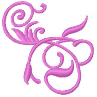 Pink swirl 4 embroidery design - Embroidery Design