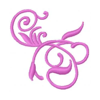 Preview of the Pink Swirl 4 embroidery design, showcasing a delicate swirl pattern for FSL and decoration.