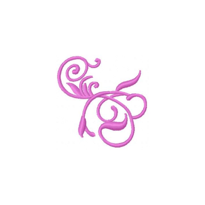 Pink swirl 4 embroidery design - Embroidery Design