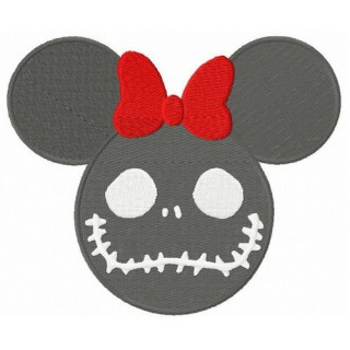 Minnie Mouse Halloween horror embroidery design - Embroidery Design