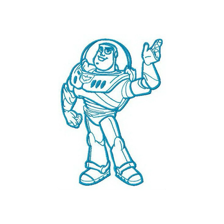 Buzz Lightyear waving hand embroidery design - Embroidery Design