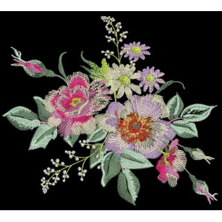 Field bouquet embroidery design - Embroidery Design