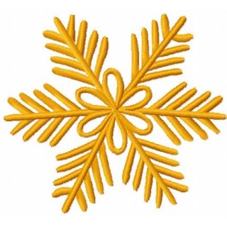 Gold snowfale embroidery design - Embroidery Design