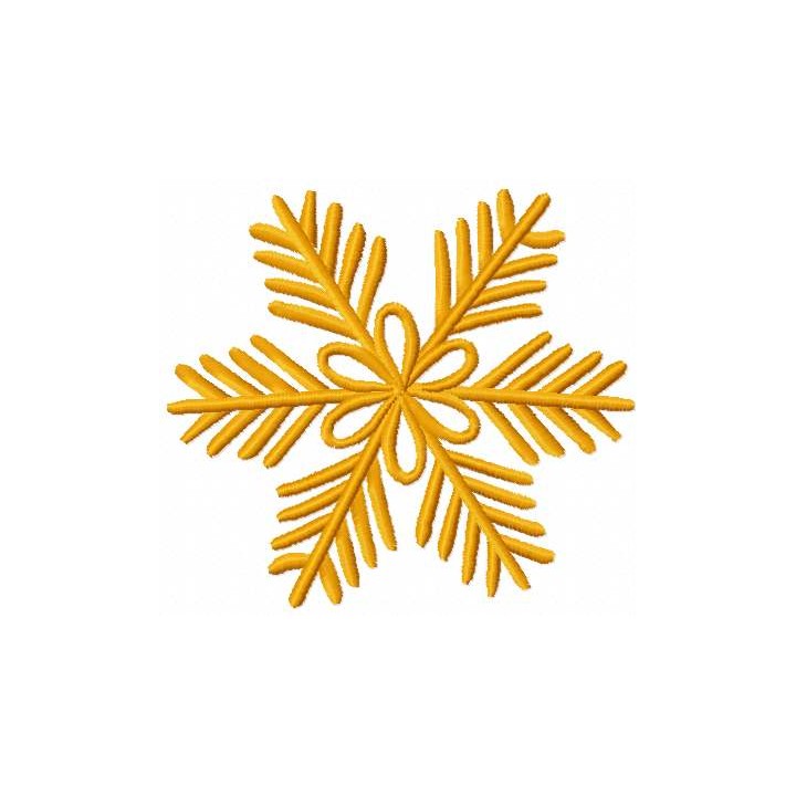Gold snowfale embroidery design - Embroidery Design