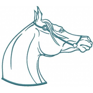 Blue horse 3 embroidery design - Embroidery Design