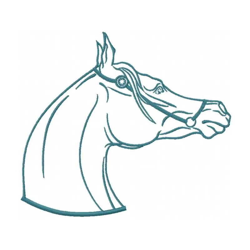 Blue horse 3 embroidery design featuring a detailed horse motif suitable for stitching on various fabrics.