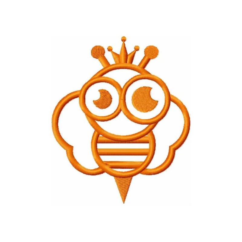 Bee King embroidery design showcasing a detailed and creative insect motif for stitching on various fabrics.