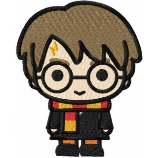 Chibi Boy Potter embroidery design - Embroidery Design