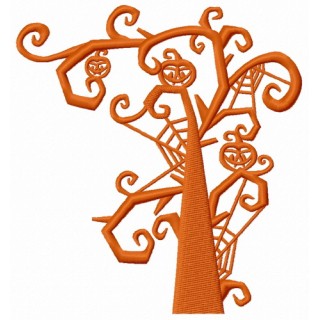 Scary tree embroidery design - Embroidery Design