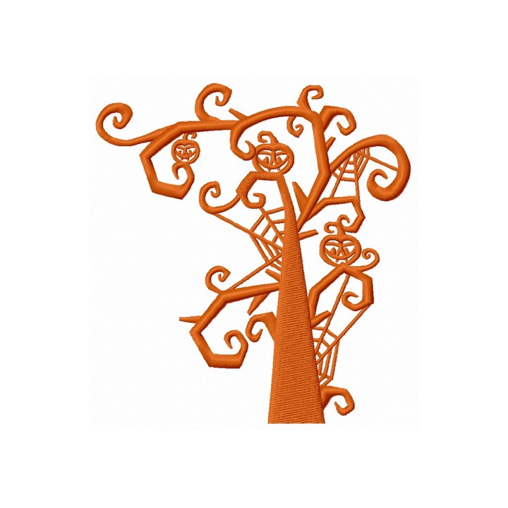 Scary tree embroidery design - Embroidery Design