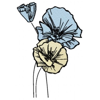 Mallow embroidery design - Embroidery Design