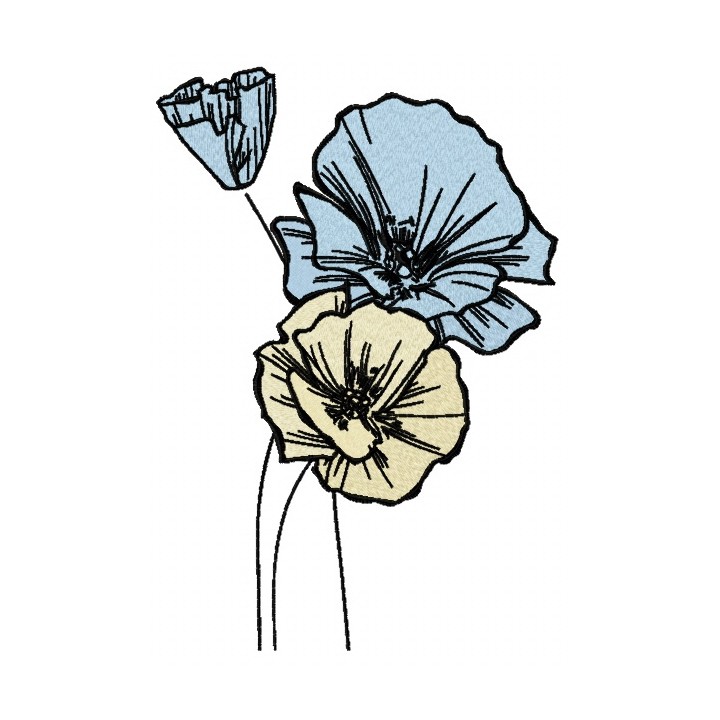 Mallow embroidery design - Embroidery Design