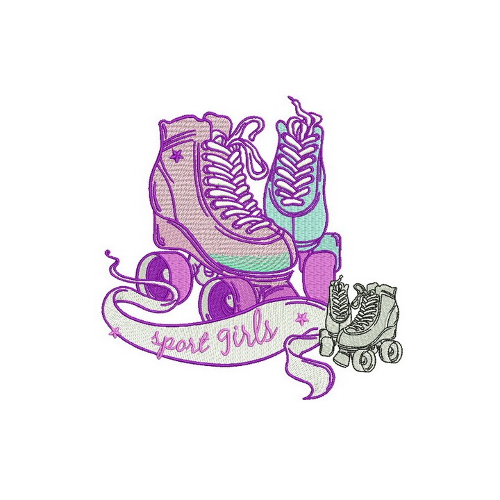 Sport girls embroidery design - Embroidery Design