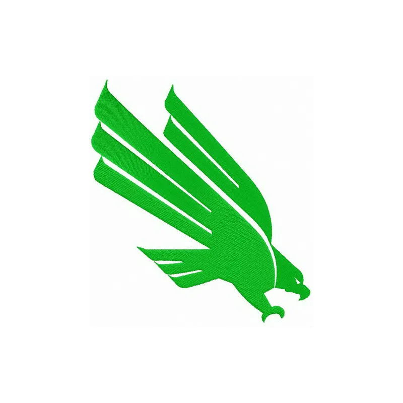 North Texas logo Scrappy embroidery design showcasing the Mean Green spirit, ideal for apparel and accessories.