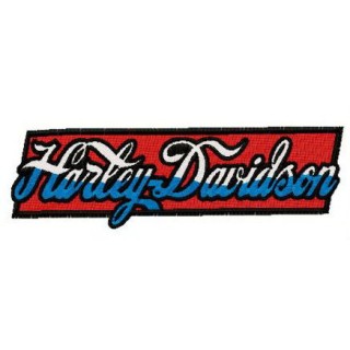 Harley-Davidson retro style wordmark logo embroidery design - Embroidery Design