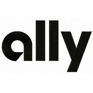Ally Financial logo embroidery design - Embroidery Design