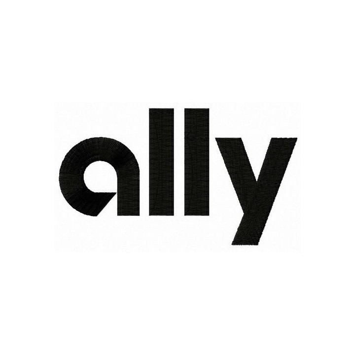 Ally Financial logo embroidery design - Embroidery Design