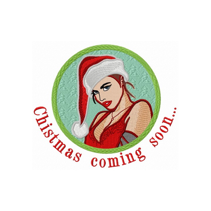 Christmas coming soon embroidery design - Embroidery Design