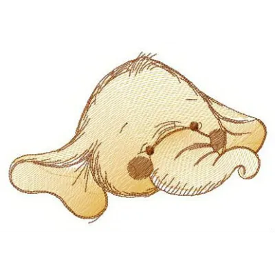 Preview of an adorable elephant with blushing cheeks embroidery design for creative stitching projects.